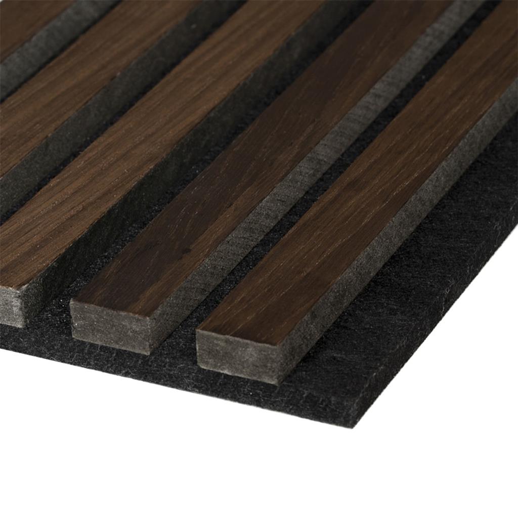 Ft Prem Acoustic Panel 2.44Mx605X22Mm Smoked Oak