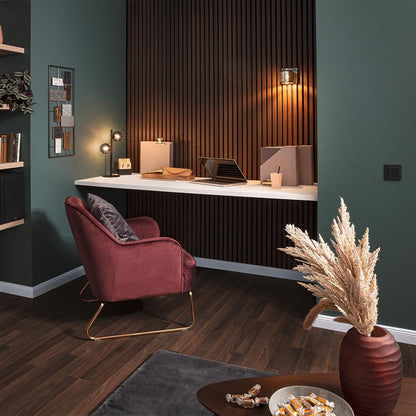 Ft Prem Acoustic Panel 2.44Mx605X22Mm Smoked Oak