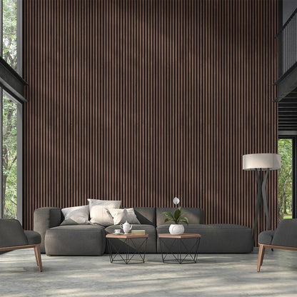 Ft Prem Acoustic Panel 2.44Mx605X22Mm Smoked Oak