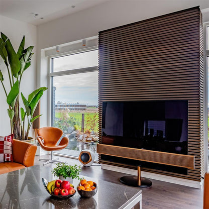 Ft Prem Acoustic Panel 2.44Mx605X22Mm Smoked Oak