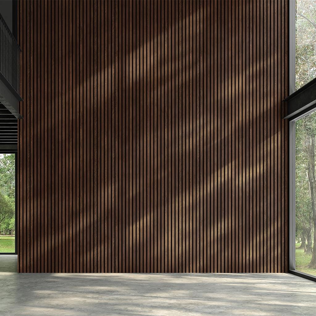 Ft Prem Acoustic Panel 2.44Mx605X22Mm Smoked Oak