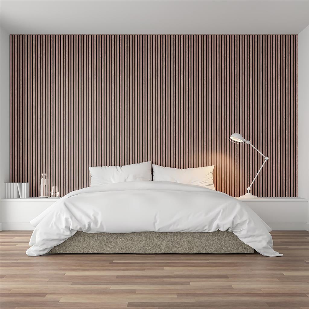 Ft Prem Acoustic Panel 2.44Mx605X22Mm Walnut