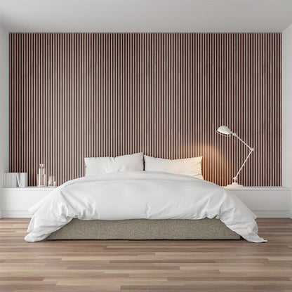 Ft Prem Acoustic Panel 2.44Mx605X22Mm Walnut