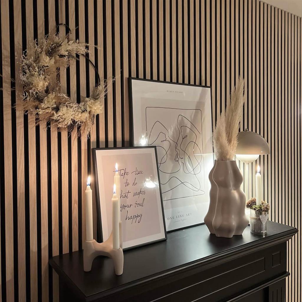 Ft Prem Acoustic Panel 2.44Mx605X22Mm Light Oak