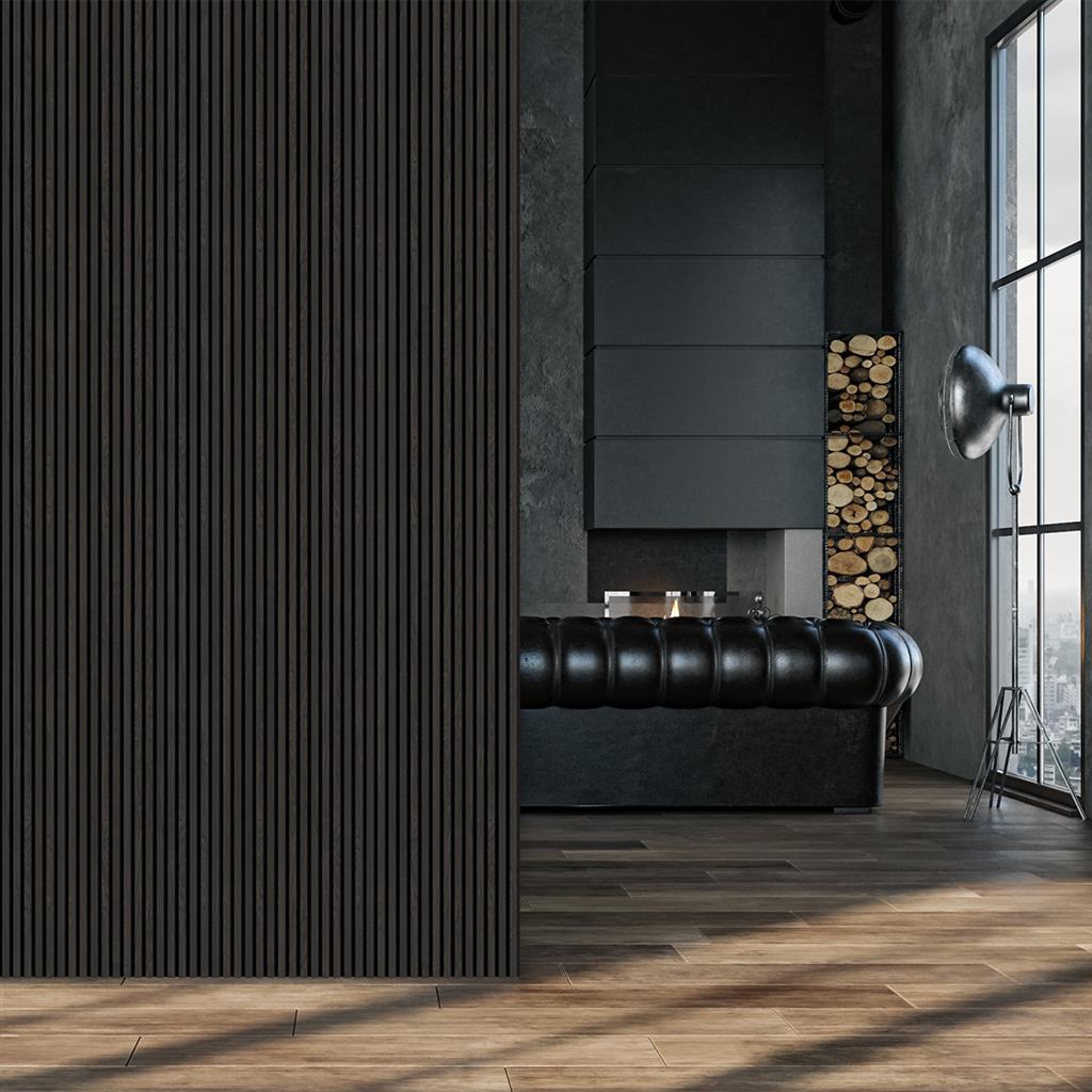 Ft Prem Acoustic Panel 2.44Mx605X22Mm Black Oak