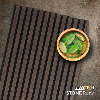 Ft Acoustic Panel 2.44Mx520Mmx18Mm Rusty Stone