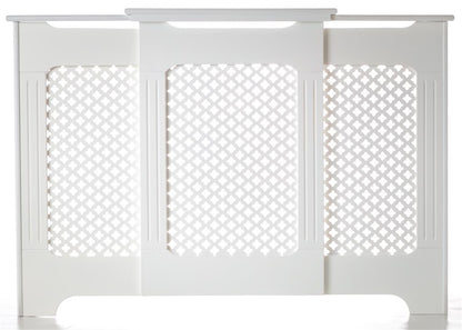 Classic Adjustable White Radiator Cover Medium