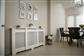 Classic Adjustable White Radiator Cover Large