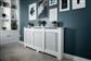 Classic Adjustable White Radiator Cover Large