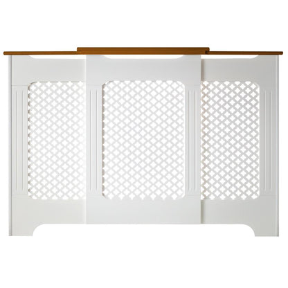 Classic Adj Radiator Cover 2Tone White&Oak Medium