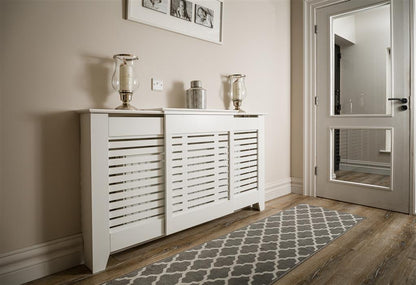 Contemporary Adjust Radiator Cover White Large