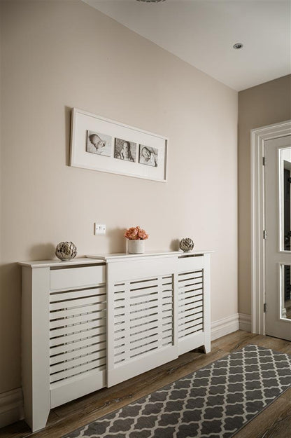 Contemporary Adjust Radiator Cover White Large
